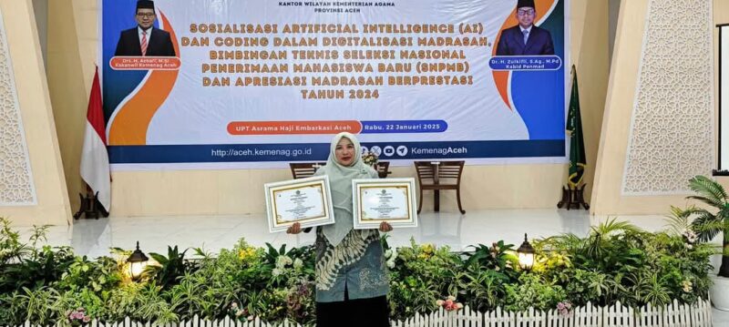 Juara 2 Kompetisi Madrasah Digital Provinsi Aceh dan Juara Harapan 1 Madrasah Berprestasi Provinsi Aceh