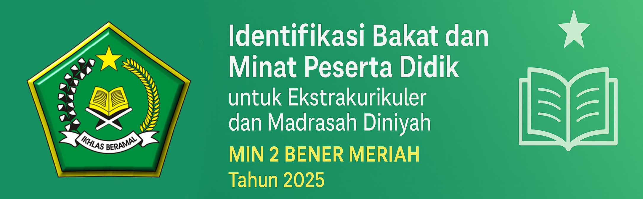 MIN 2 Bener Meriah Gelar Identifikasi Bakat dan Minat Peserta Didik untuk Ekstrakurikuler dan Madrasah Diniyah